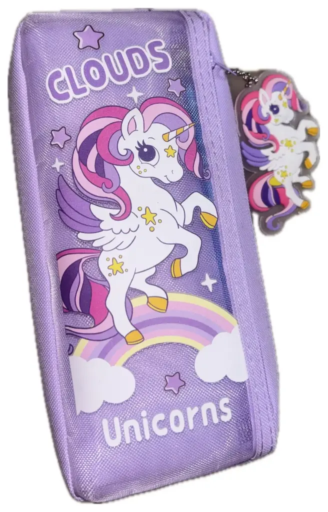 Pink Unicorn Pencil Case | Cute Rainbow Cloud Design | Kids' Stationery Pouch